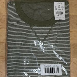 J.Crew Green Striped T-Shirt